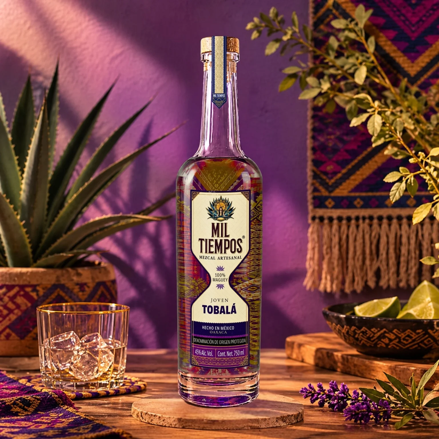Mezcal Artesanal Mil tiempos tobala 750 ml 45° 0