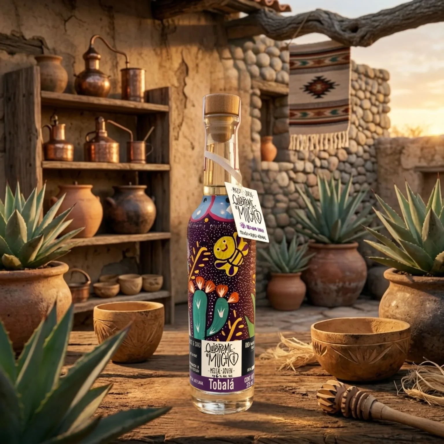 131 Mezcal Artesanal Quiéreme Mucho Tobalá 375 ml 46° 0